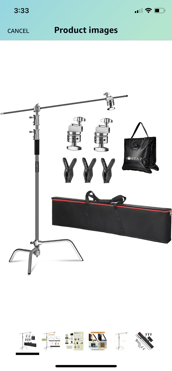 NEW | 40inch C-stand with cross Bar for Photography Studio thumbnail