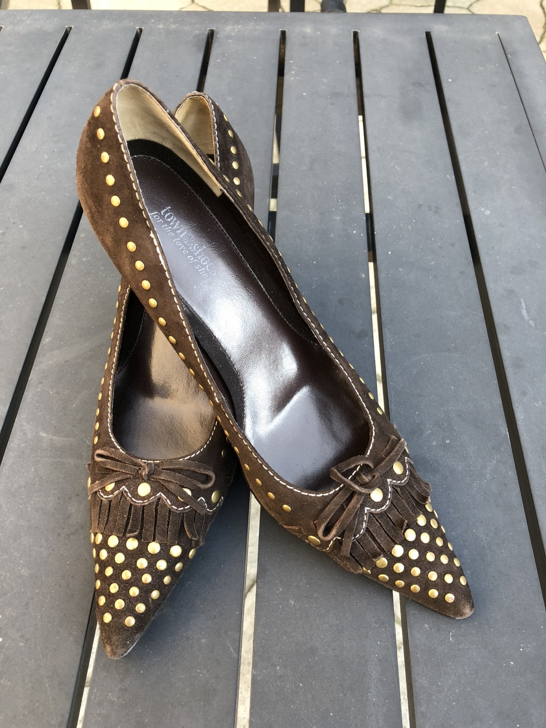 Women’s Brown Suede Heels from Town Shoes 10B thumbnail