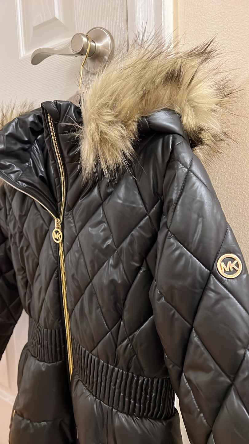 Michael Kors - junior girls, size 10/12, black puffer jacket - photo 4