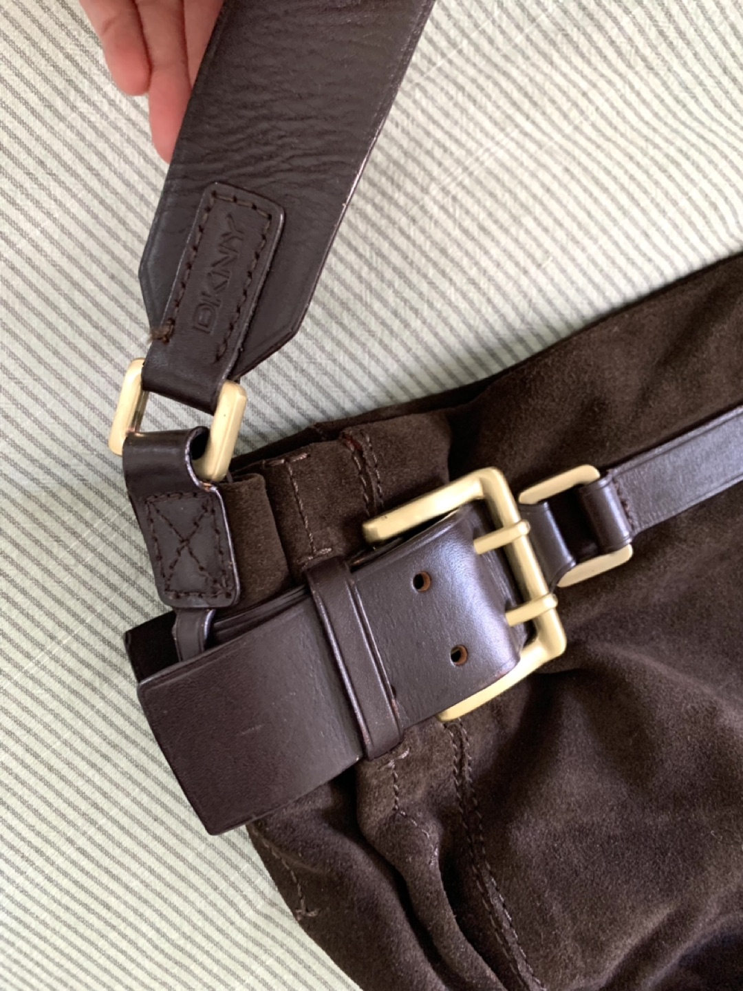 🌏DKNY brown suede bag - photo 3