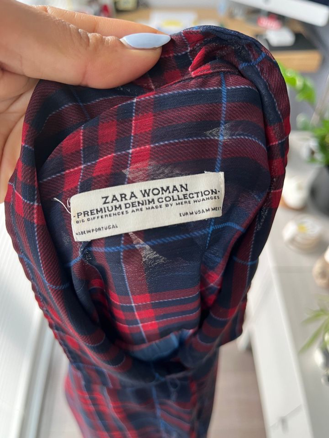 Zara Long Sheer Flannel Shirt / Top - photo 2
