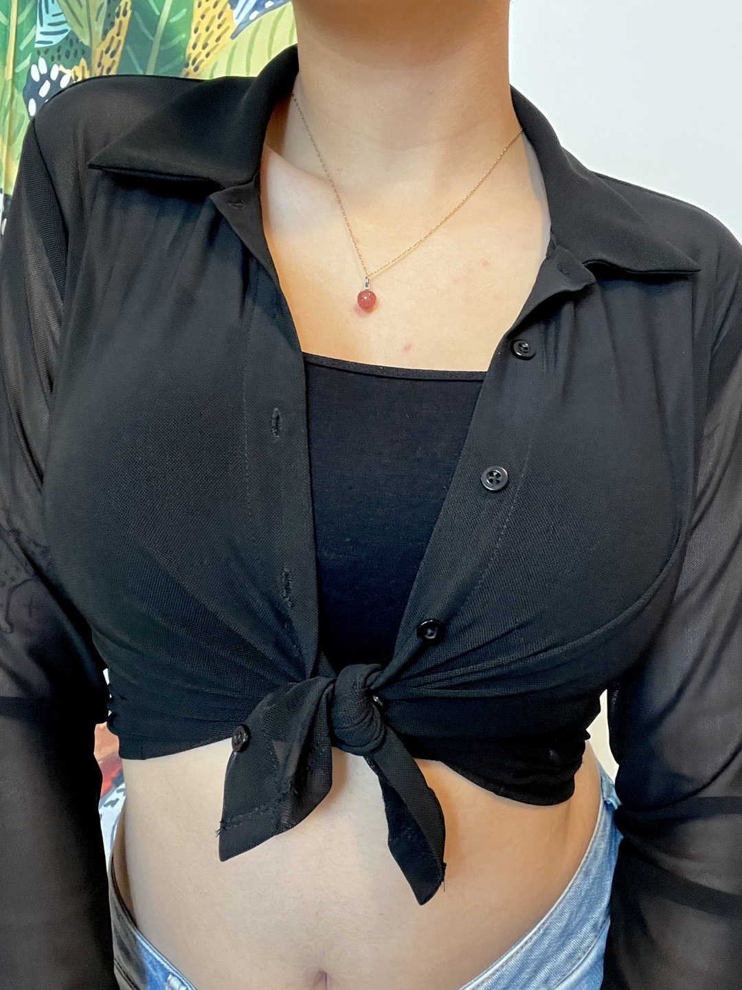 Garage Mesh Button Up