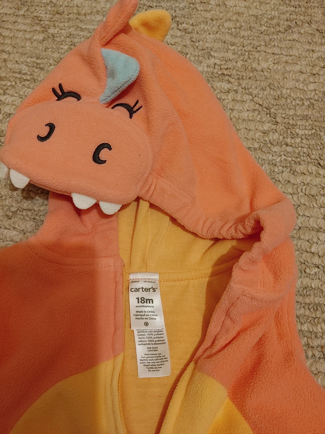Halloween costume dinosaur (18 mths) - photo 2