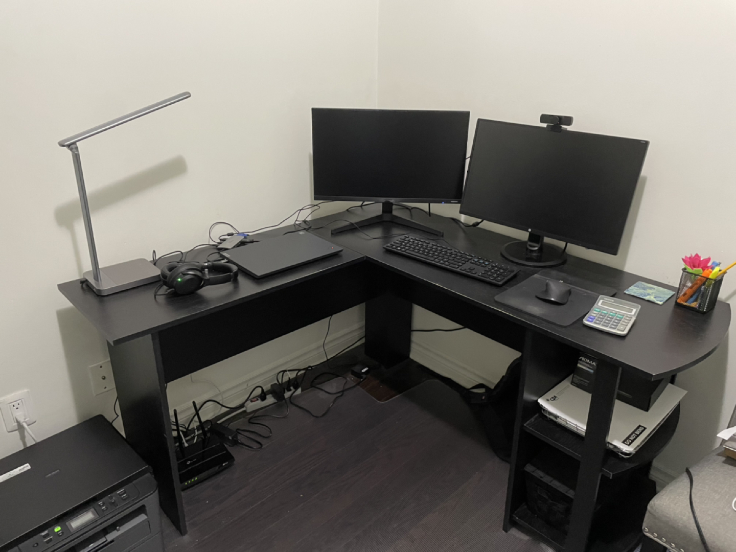 Black Office Desk (L Shape) - photo 5