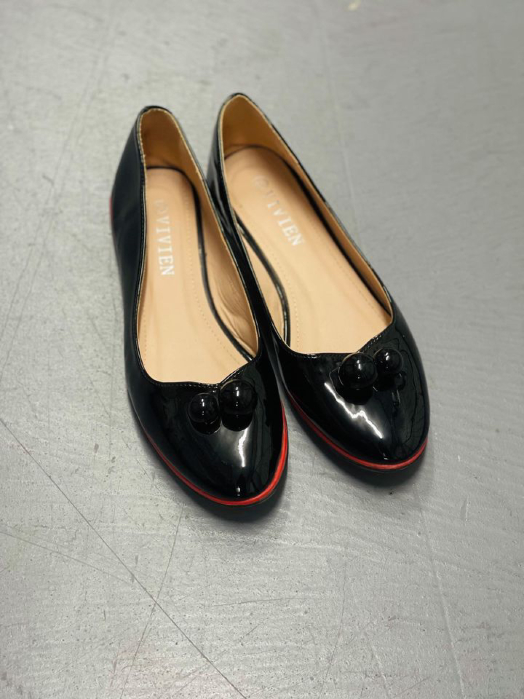 Black Flat Shoes - Size 38