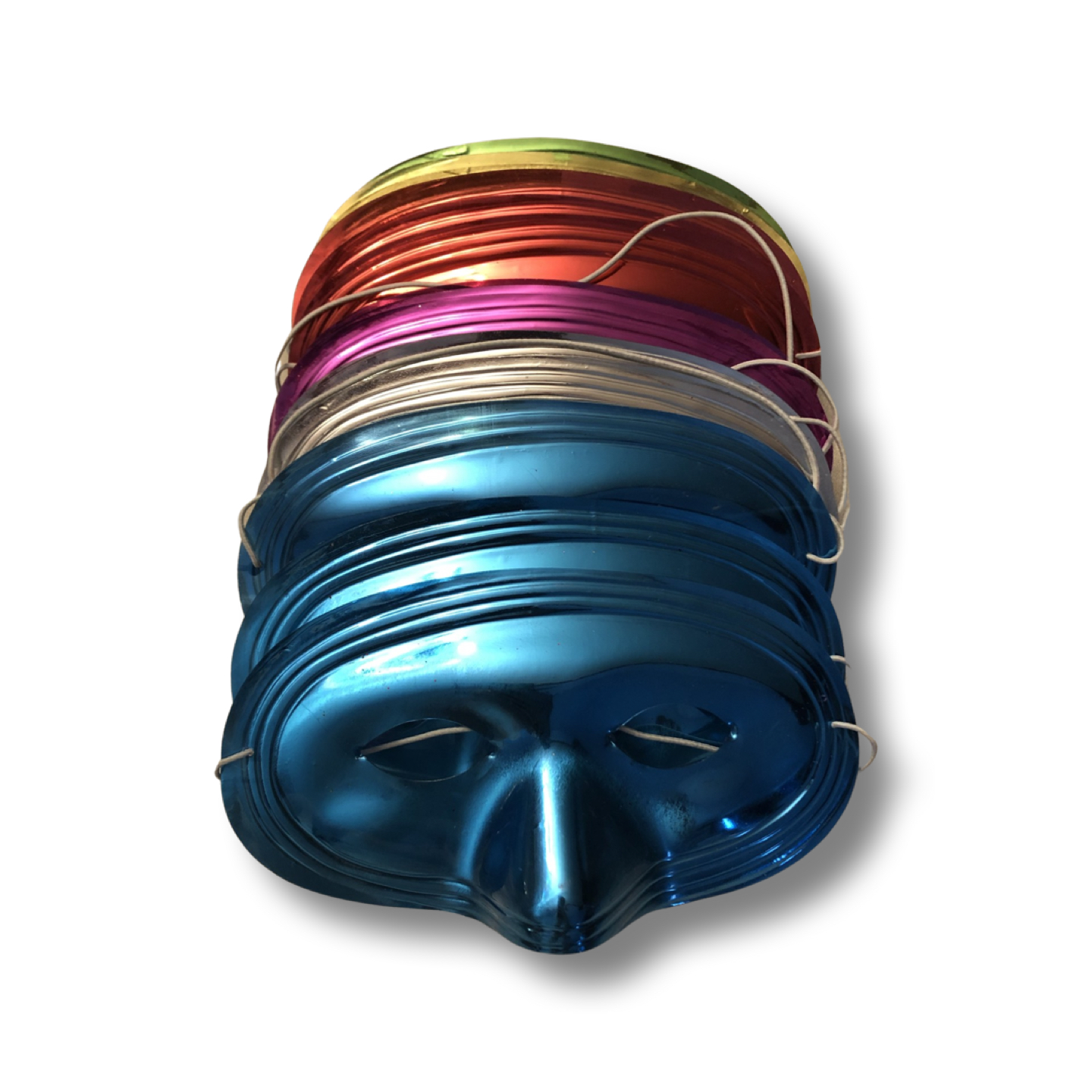 Assorted Metallic Colored Masquerade Masks thumbnail