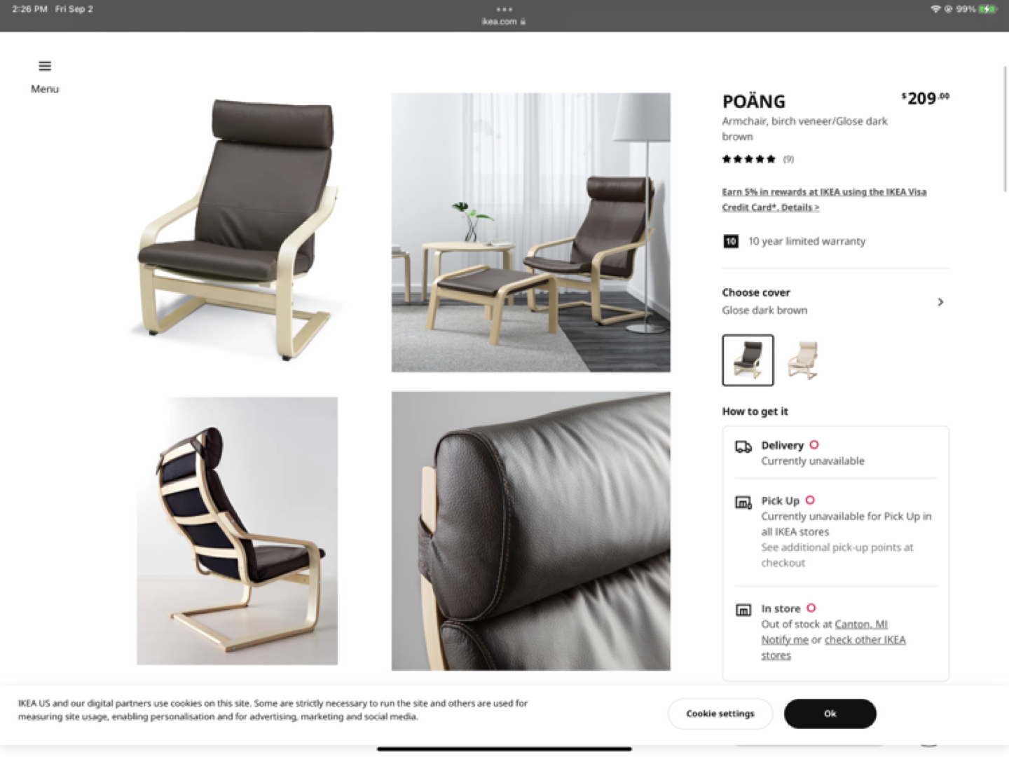 Ikea Leather Poang Chair - photo 2
