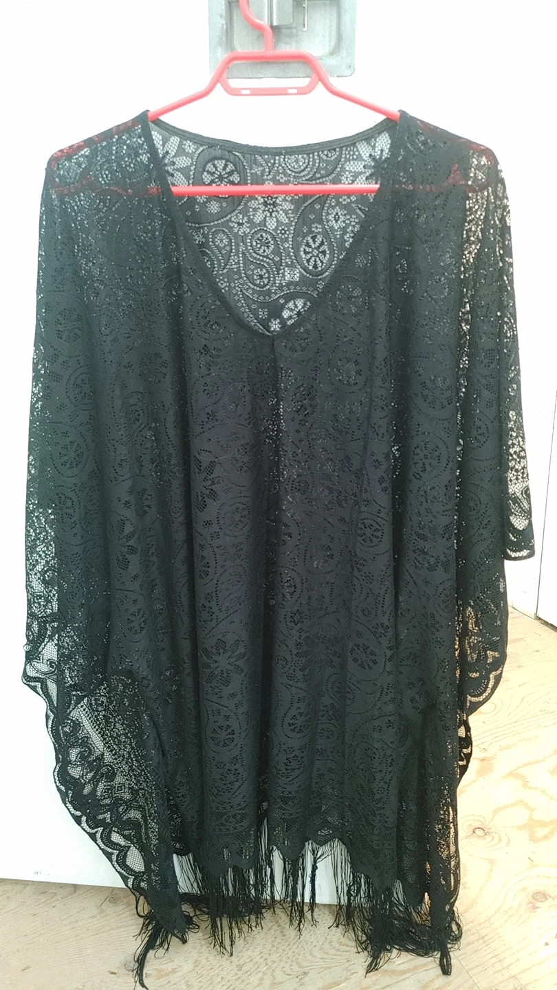 Sheer Lace Throw Over