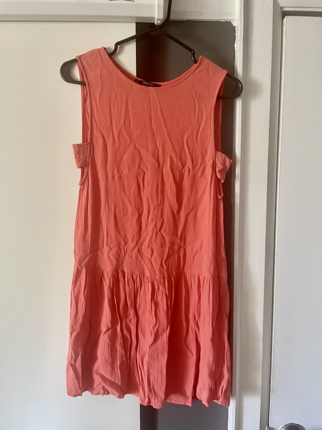 Mango tangerine coral summer dress image indicator(2)