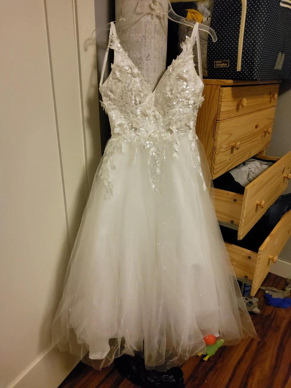 wedding dress, mini dress