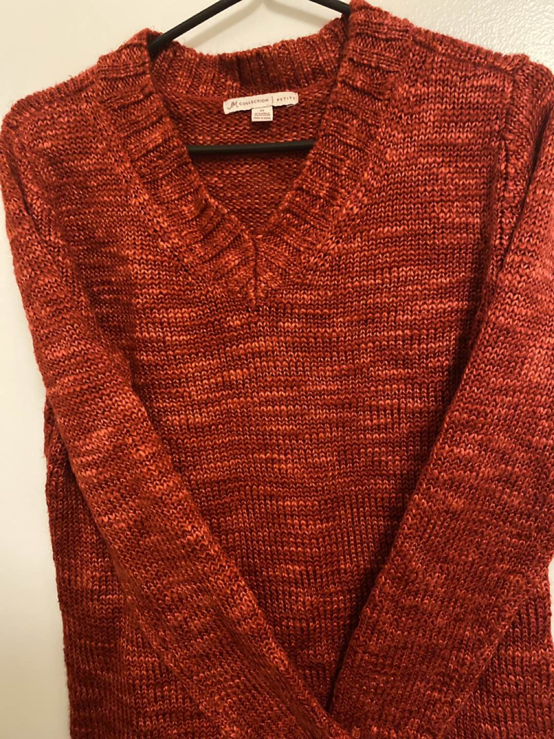 Red Cozy Knitted Sweater - Size M - photo 3