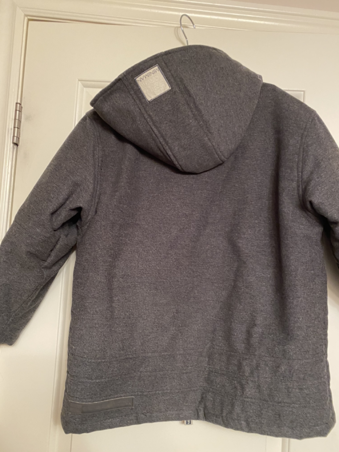 Boy’s Miniman grey hooded coat size 8 image indicator(4)