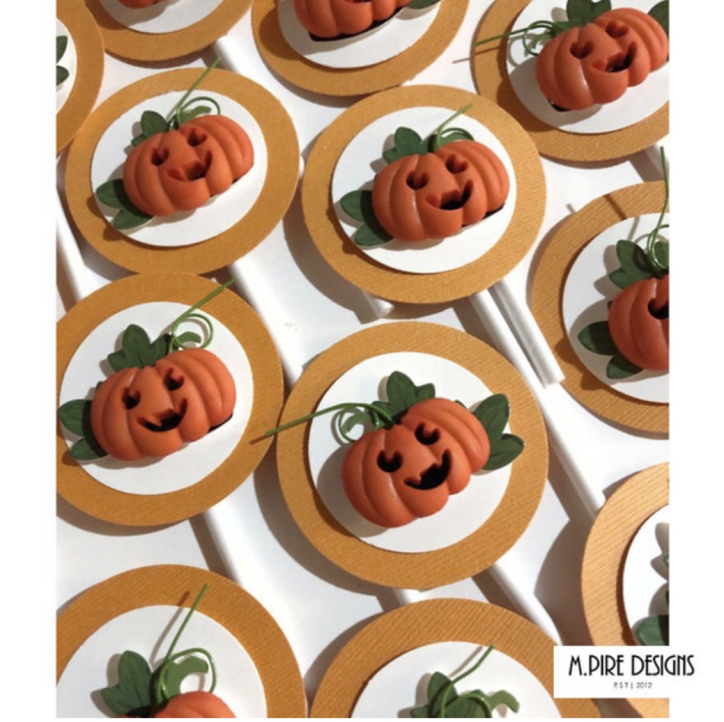 Halloween Pumpkin Cupcake Toppers