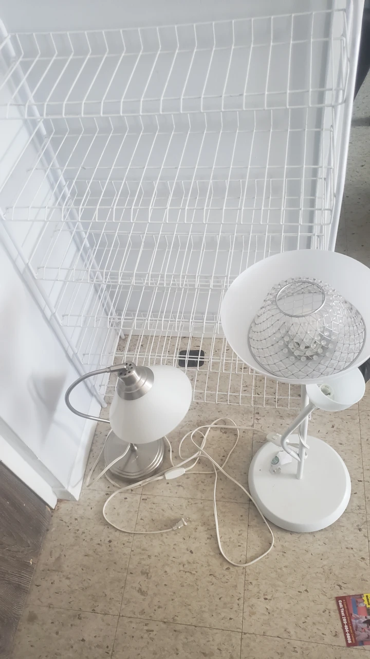 two lamps and a frame