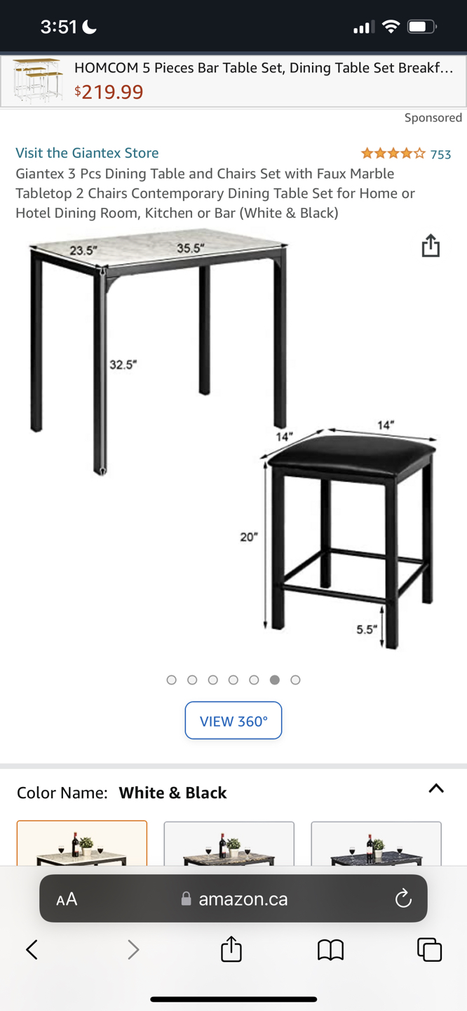 Kitchen table with 2 seat thumbnail