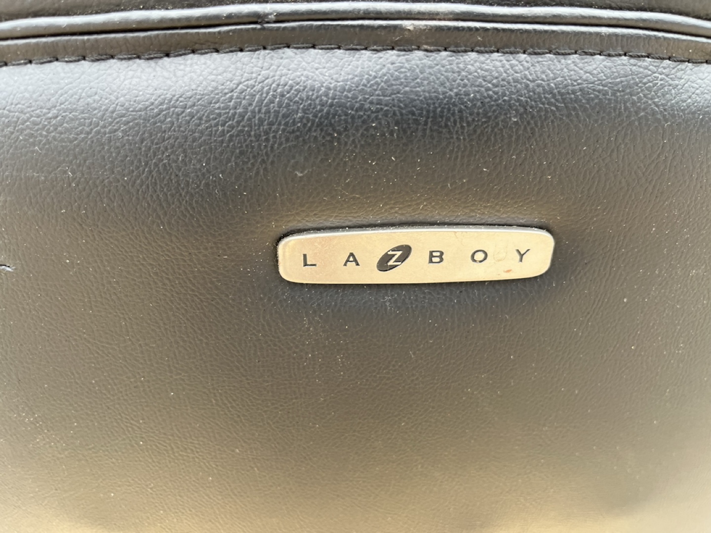 Lazy Boy bonded leather high back chair thumbnail