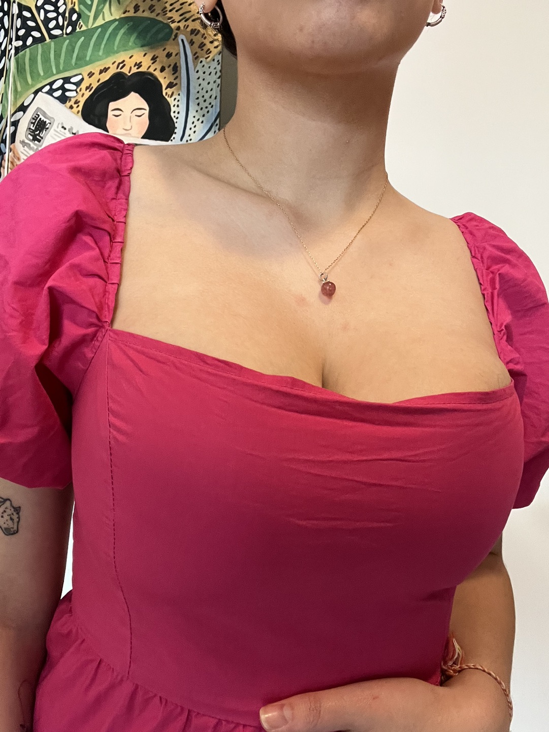 Pink Dress with Puff Sleeves - photo 2