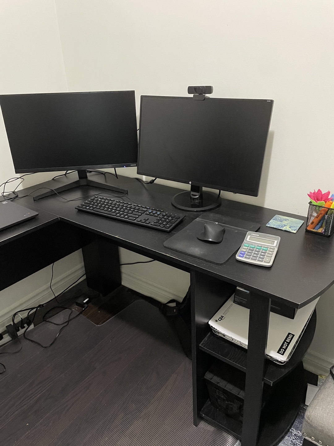 Black Office Desk (L Shape) - photo 3