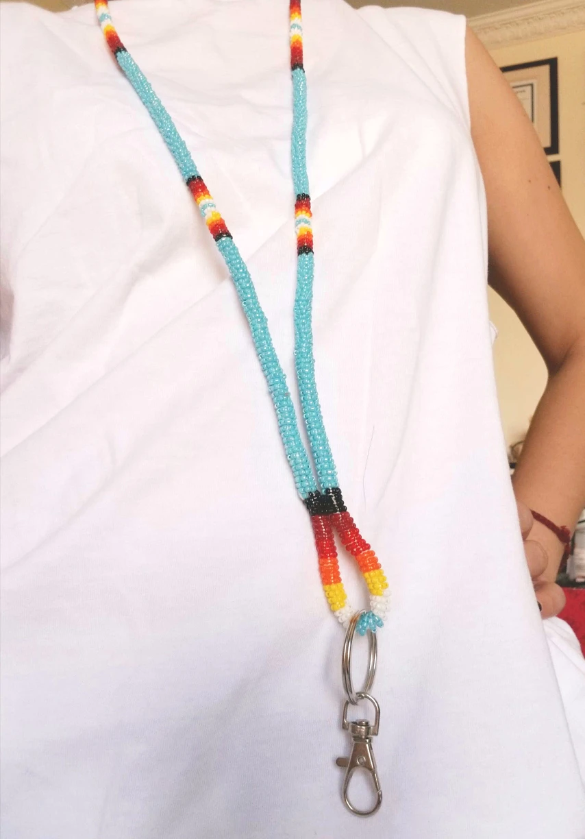 Handmade Beaded Lanyard