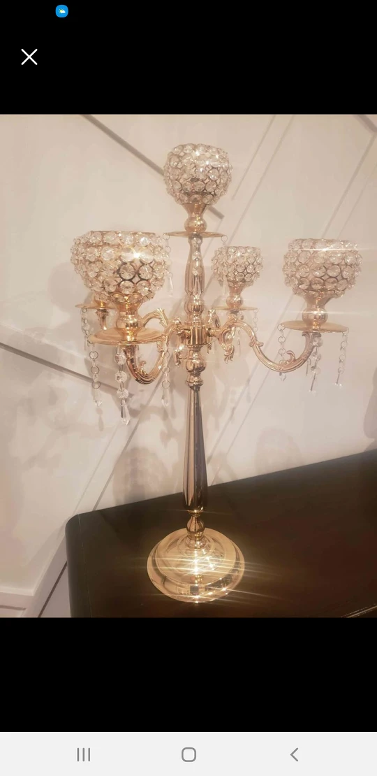 5 cups  30"  length candelabra gold color $35 - photo 3