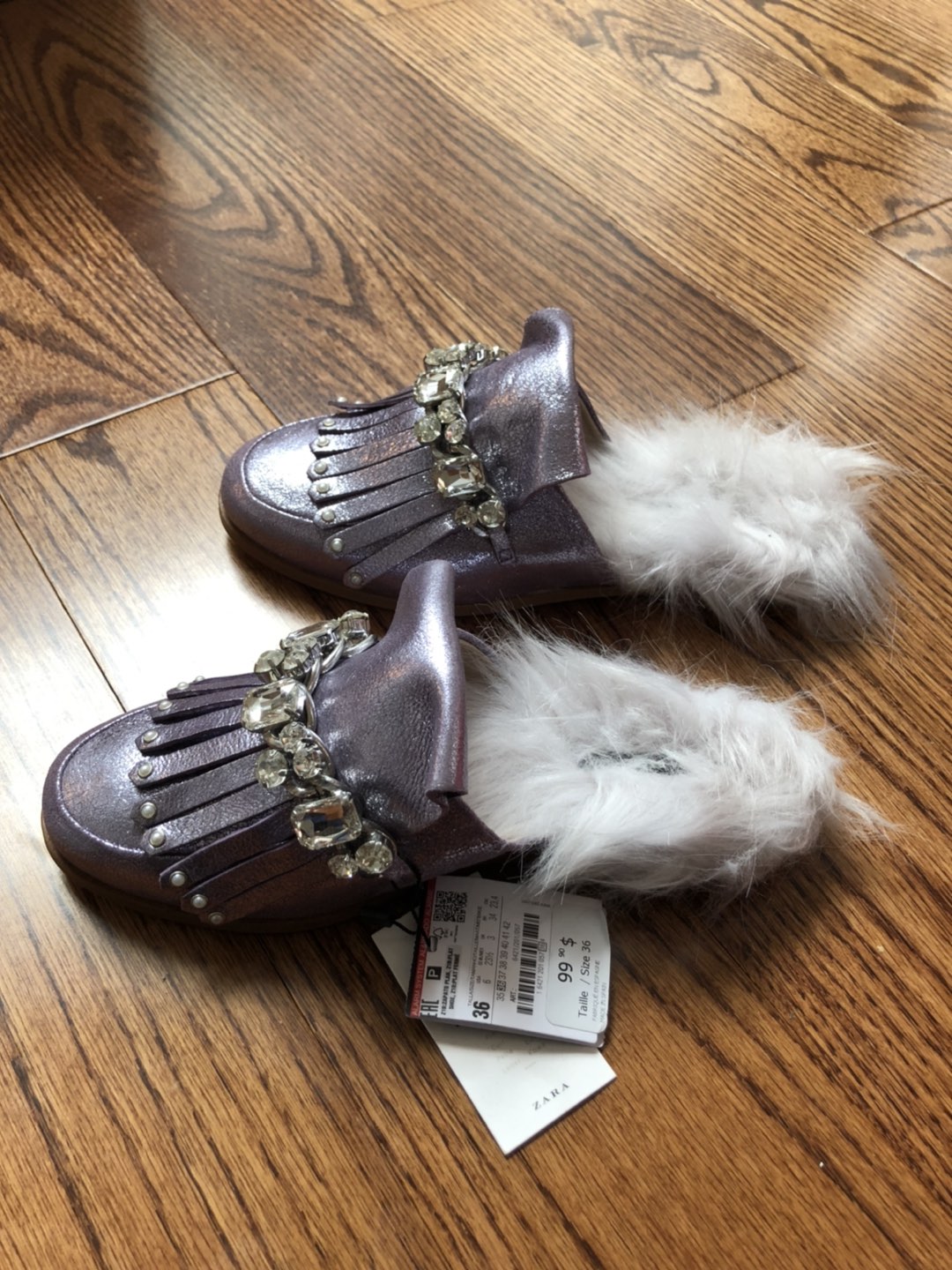 New leather Zara mules with embellishment - photo 2