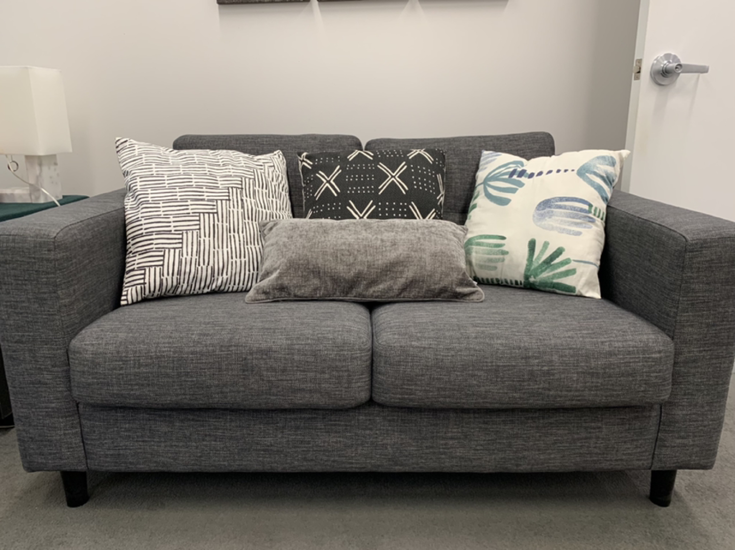 Beautiful EQ3 Couch + Free Pillows (from professional office)