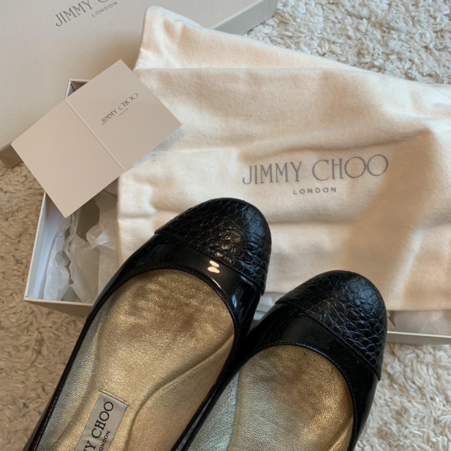 Sz36.5 Jimmy Choo crock patent flats - photo 2