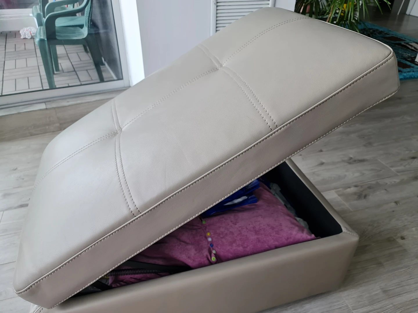 sectional sofa + bed with two stools and  storage ottoman - photo 5