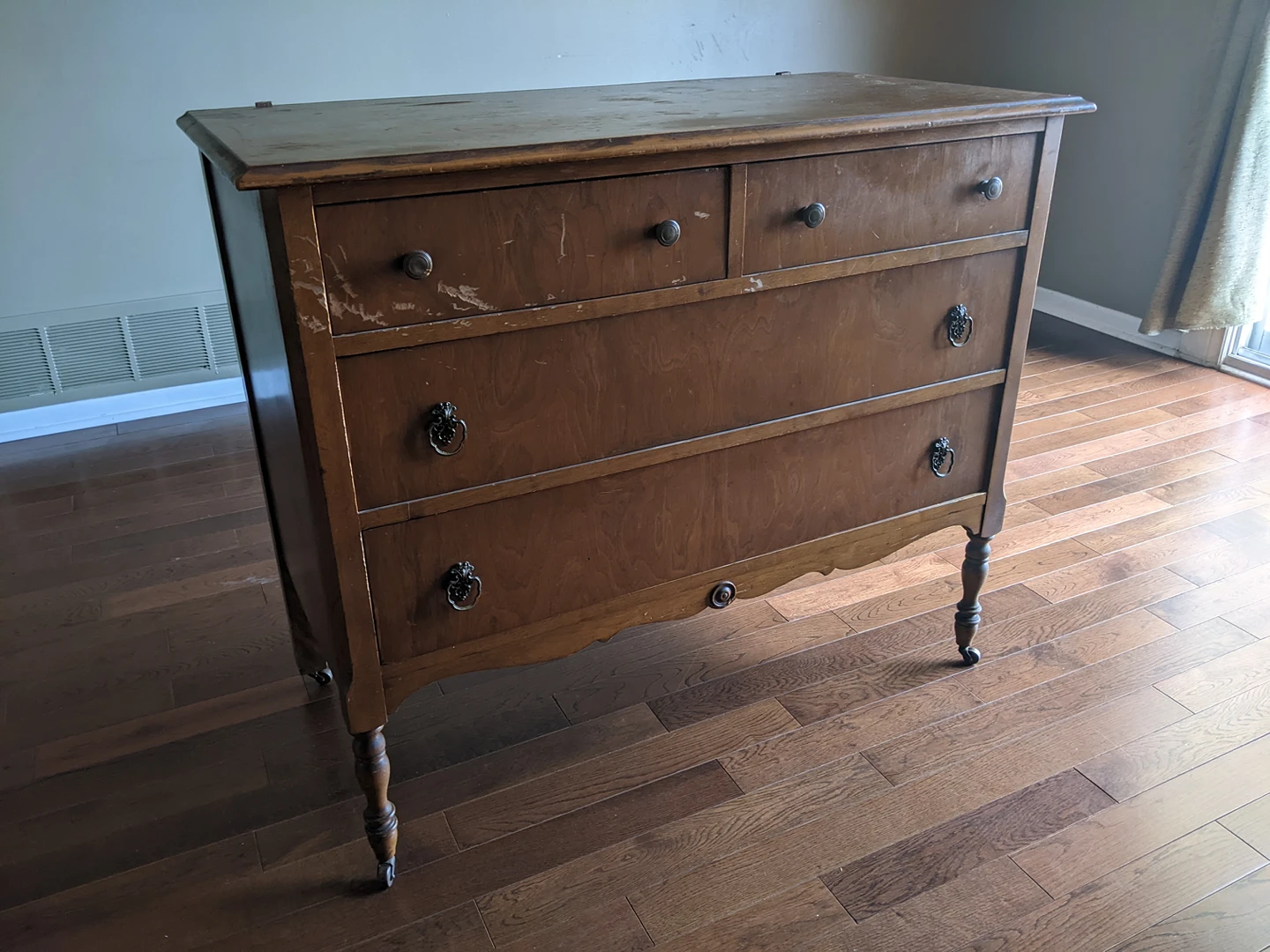 Antique dresser with vanity thumbnail