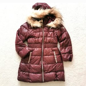 New Michael KorsToddler Girls Walker Length Puffer Jacket 5/6t