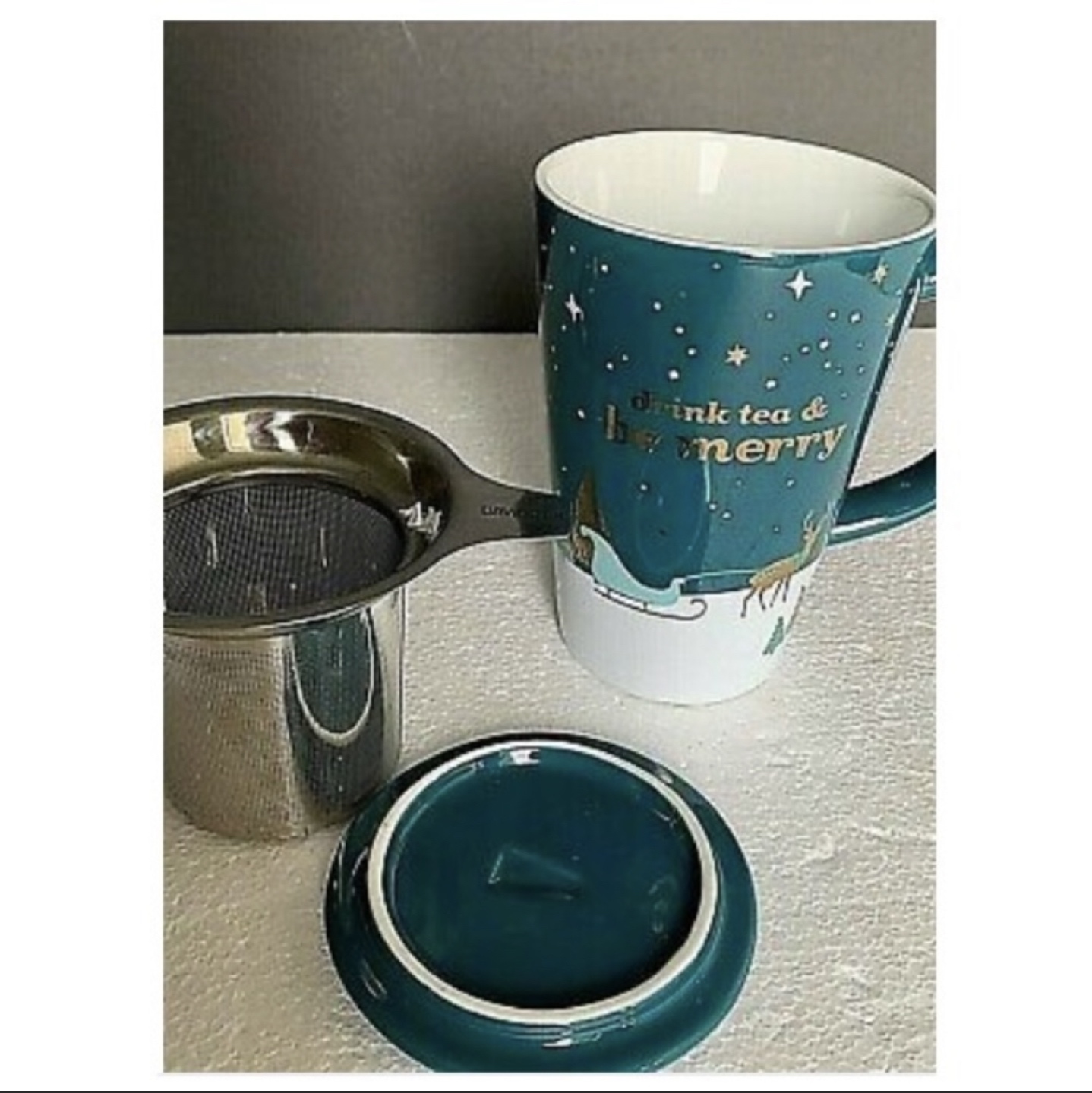 David’s Tea BNIB Xmas mug/Teas & infuser thumbnail