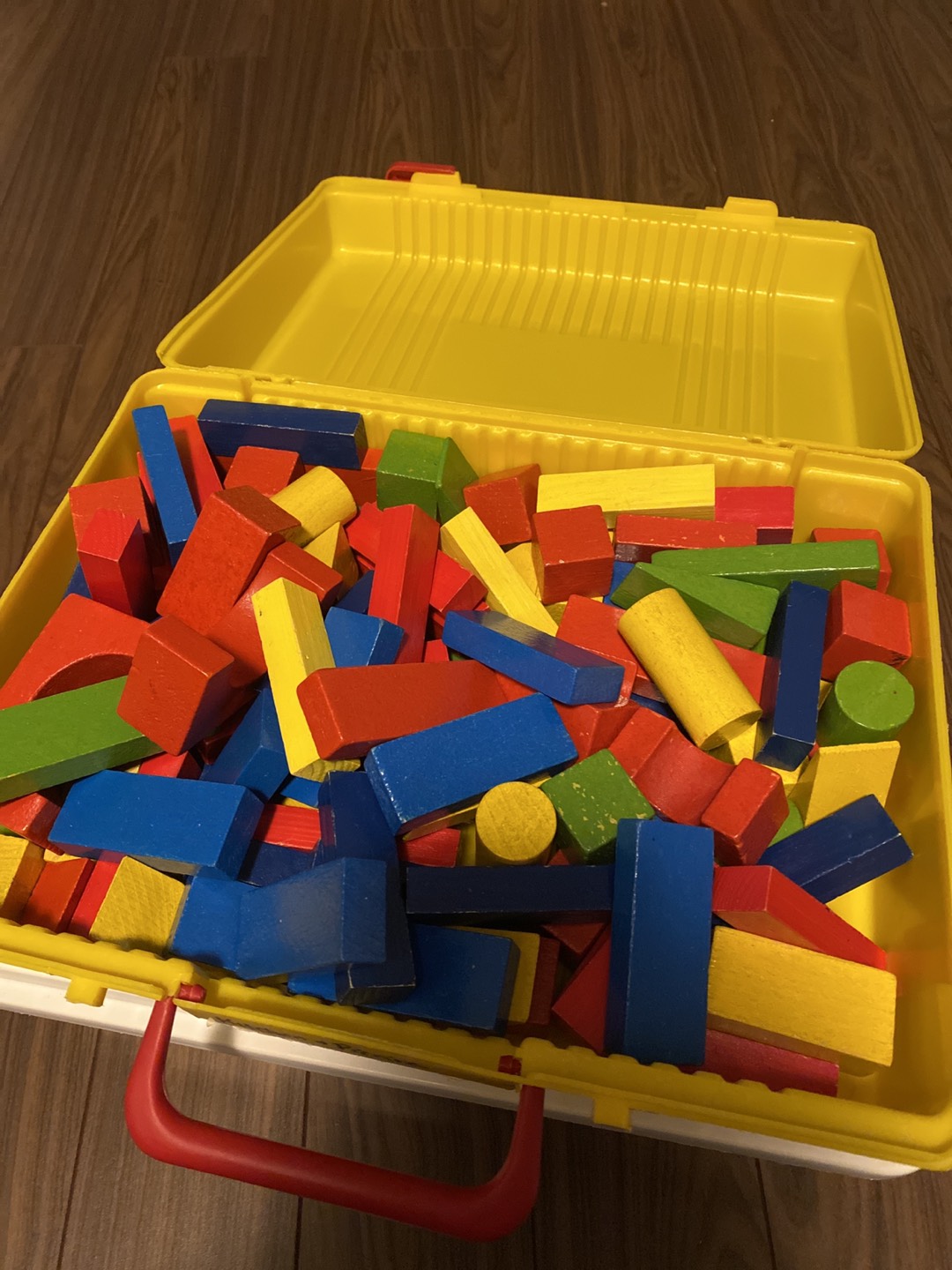 Colourful wooden blocks