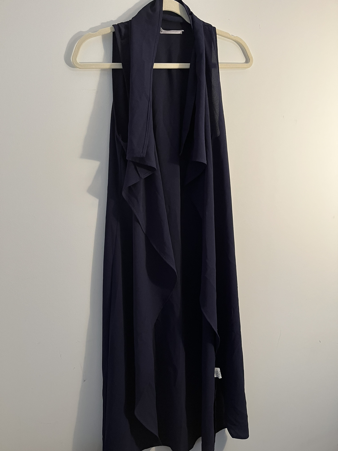 Navy Blue Sleeveless Cardigan thumbnail