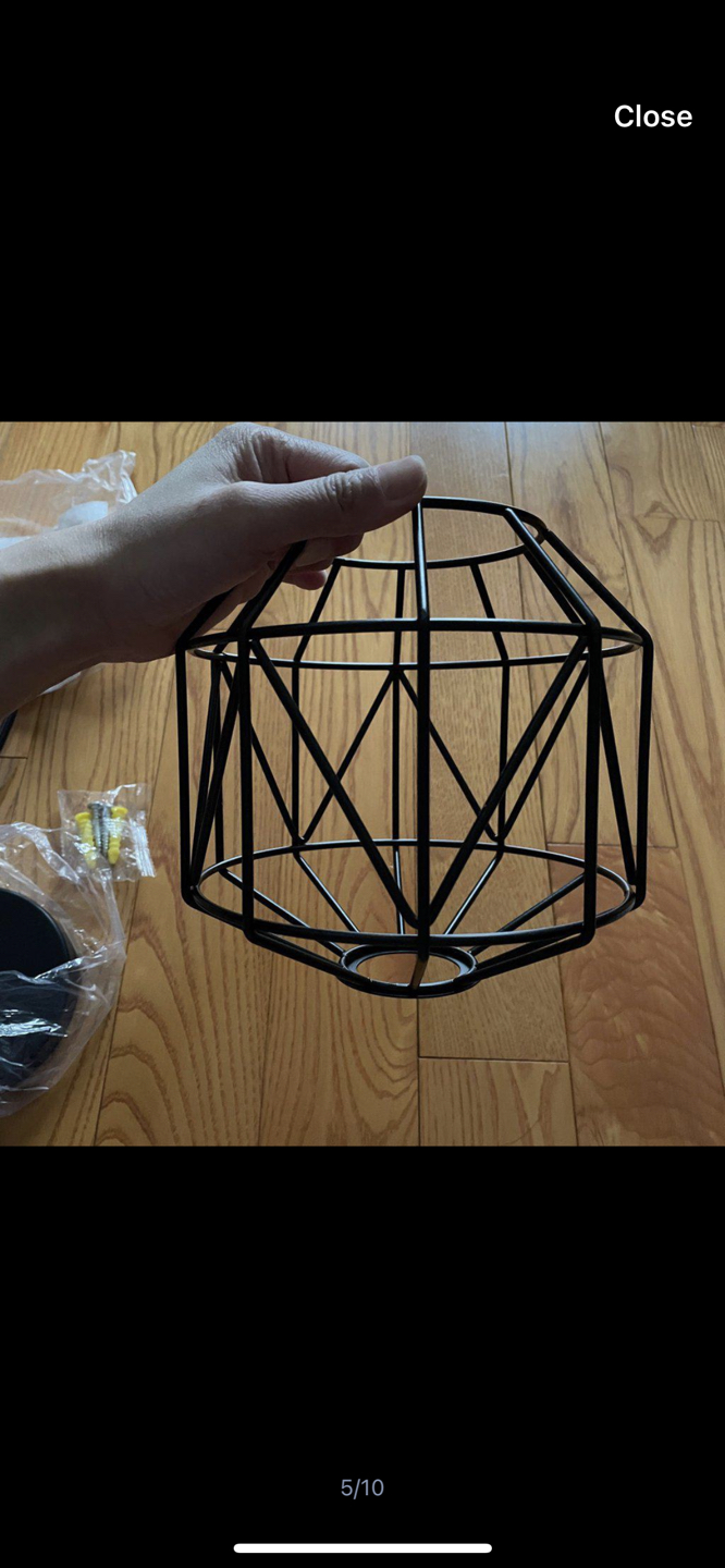 Black hanging pendant light image indicator(5)