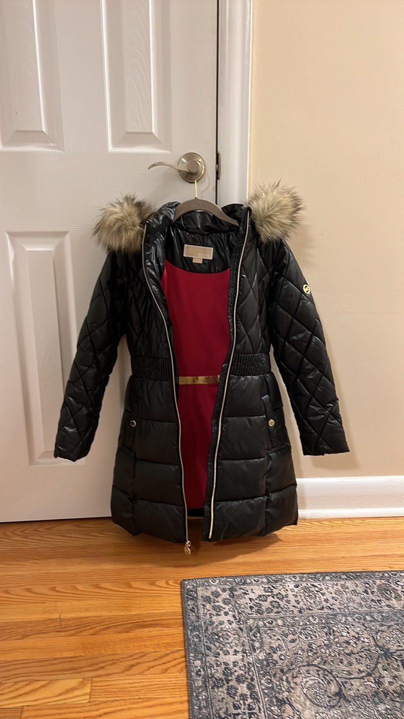 Michael Kors - junior girls, size 10/12, black puffer jacket - photo 3