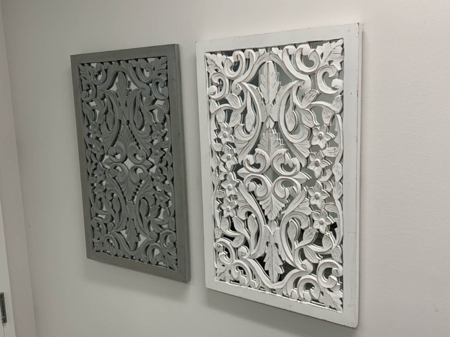 2 Beautiful 1/2 Price Mirrors with Wood Lattice Overlay - photo 3
