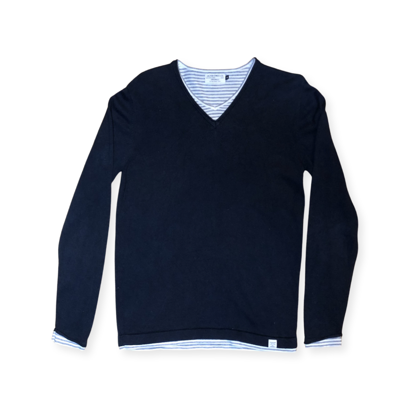 Jack & Jones Navy Blue V-Neck Sweater