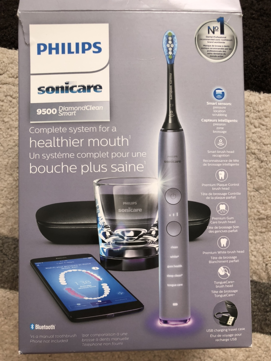 PHILIPS SONICARE 9500 electric toothbrush thumbnail