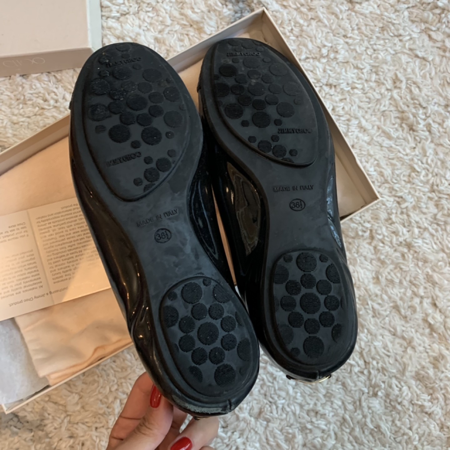 Sz36.5 Jimmy Choo crock patent flats - photo 3