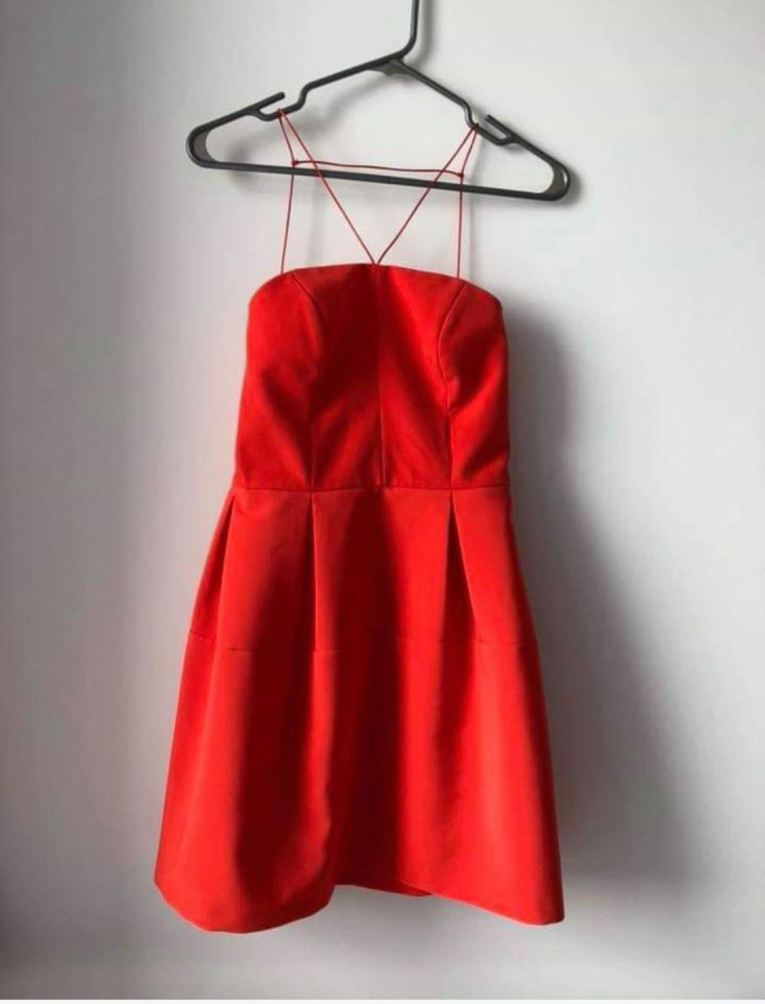 Topshop Open Back Red Dress - Size 36