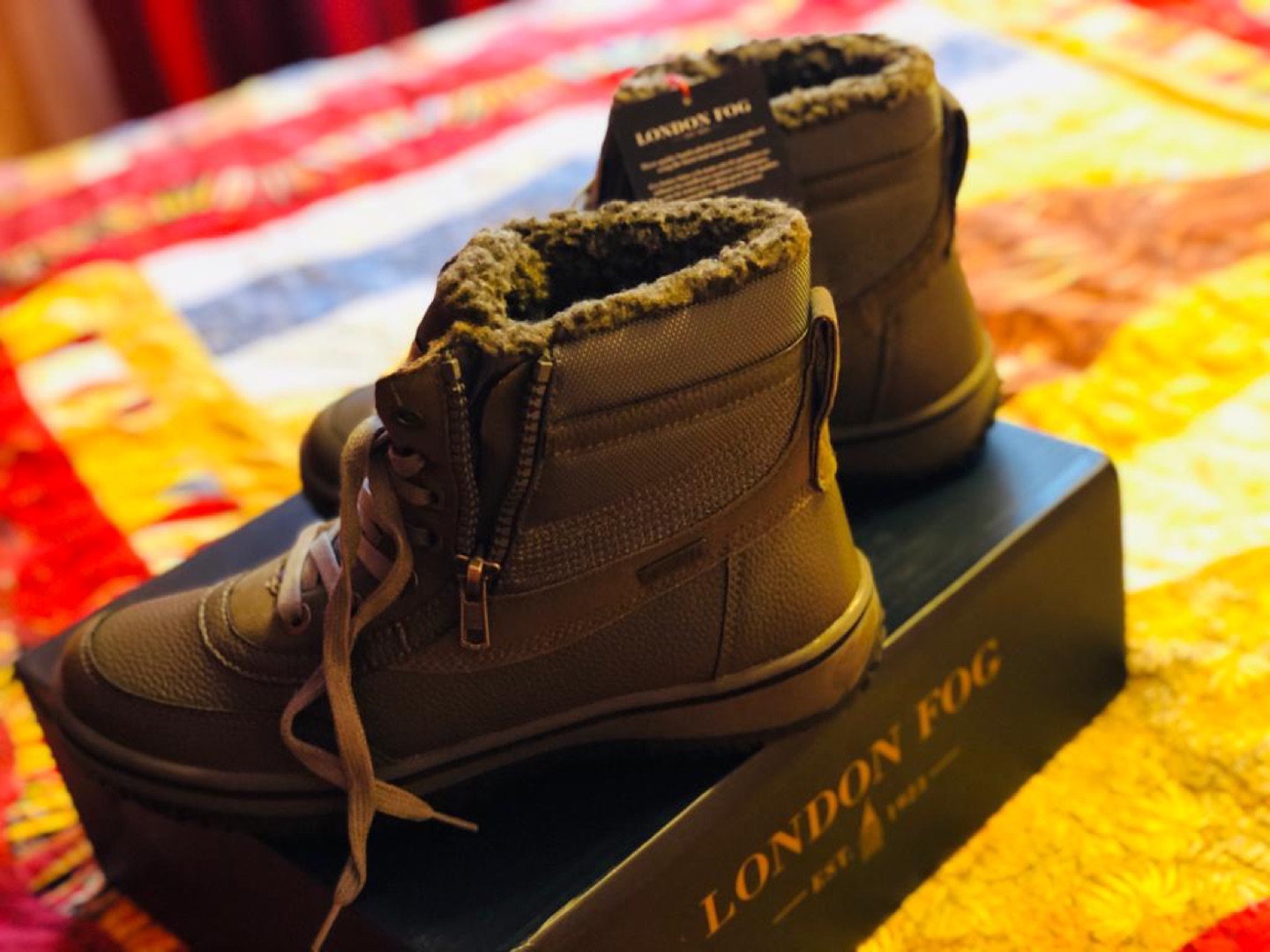 London Fog Men's Zane Waterproof Boots Size US 10.5. thumbnail