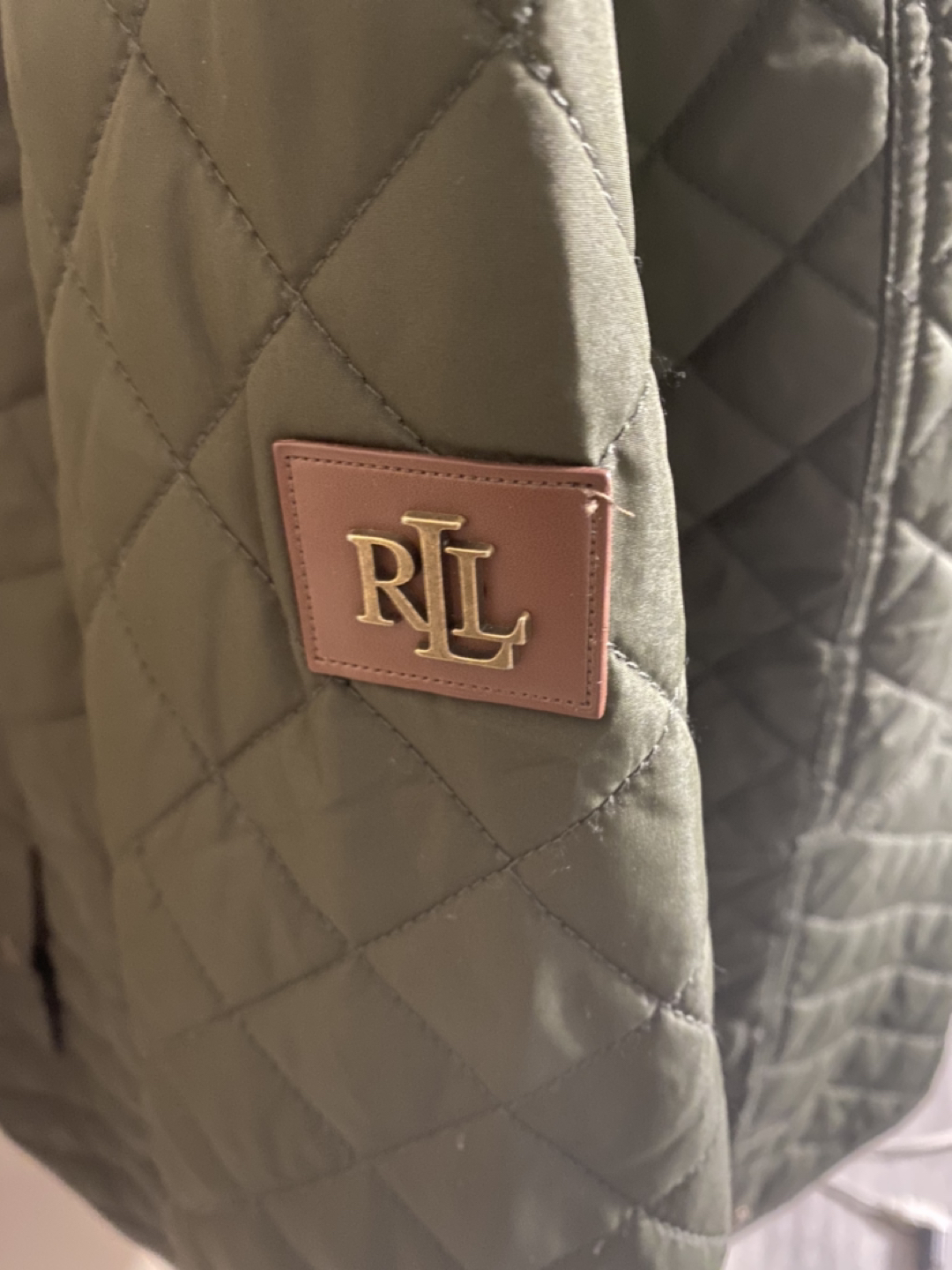 Brand new Ralph Lauren Plus  Faux Leather-Trim Quilted Jacket - photo 4