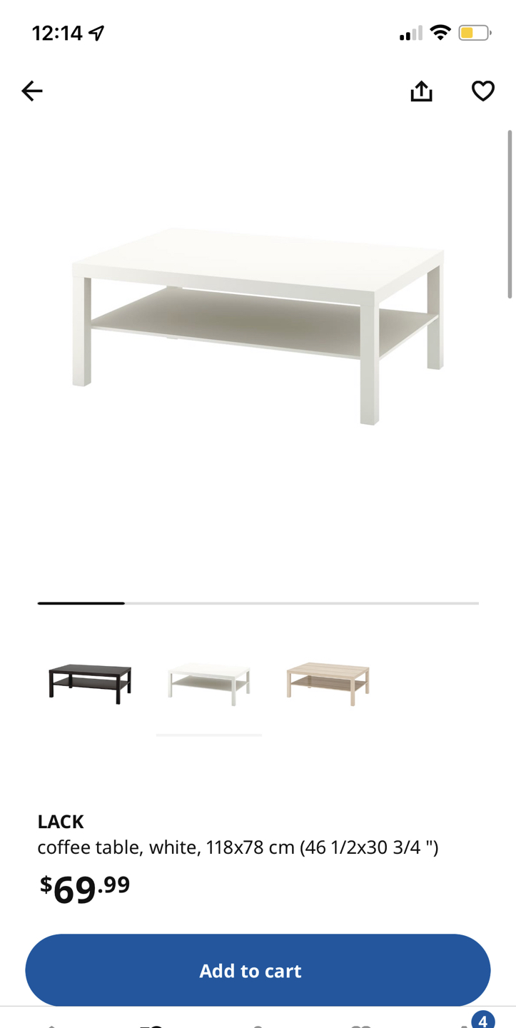 Large IKEA coffee table (assembled) image indicator(4)