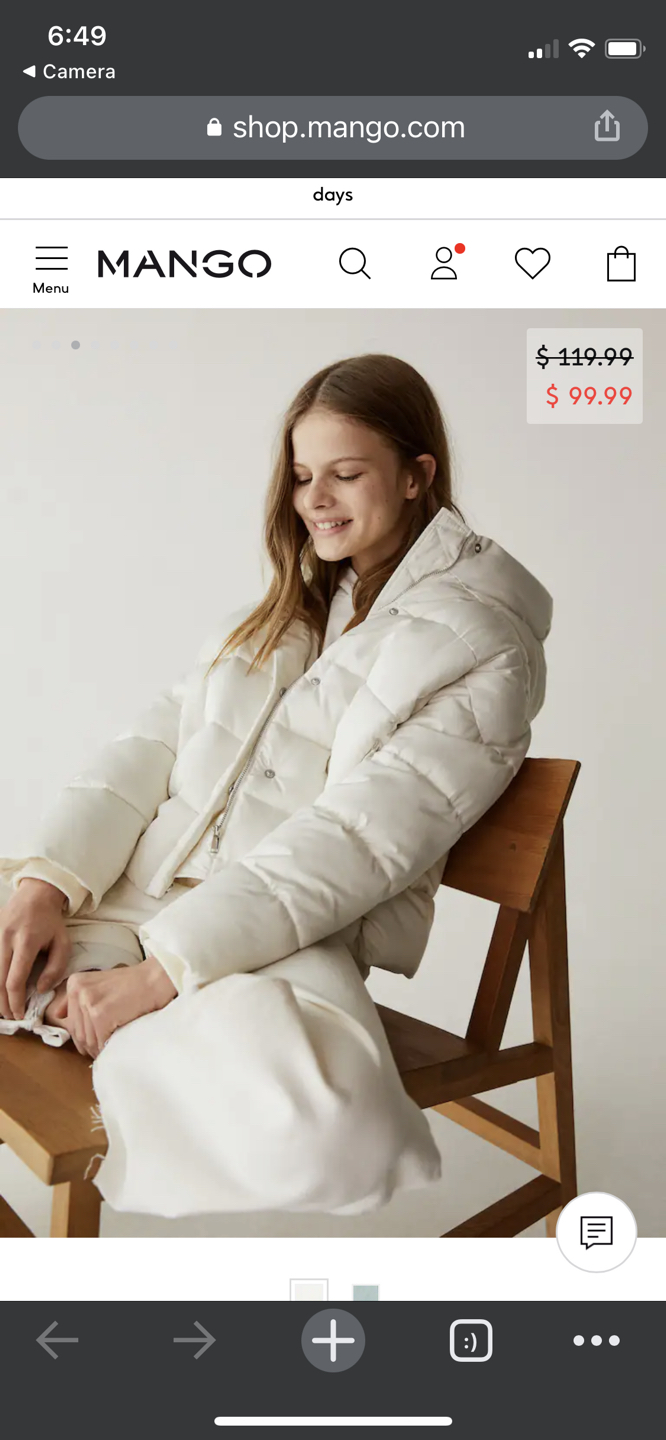 Mango Teens Puffer Coat size xs (new with tag) - photo 5