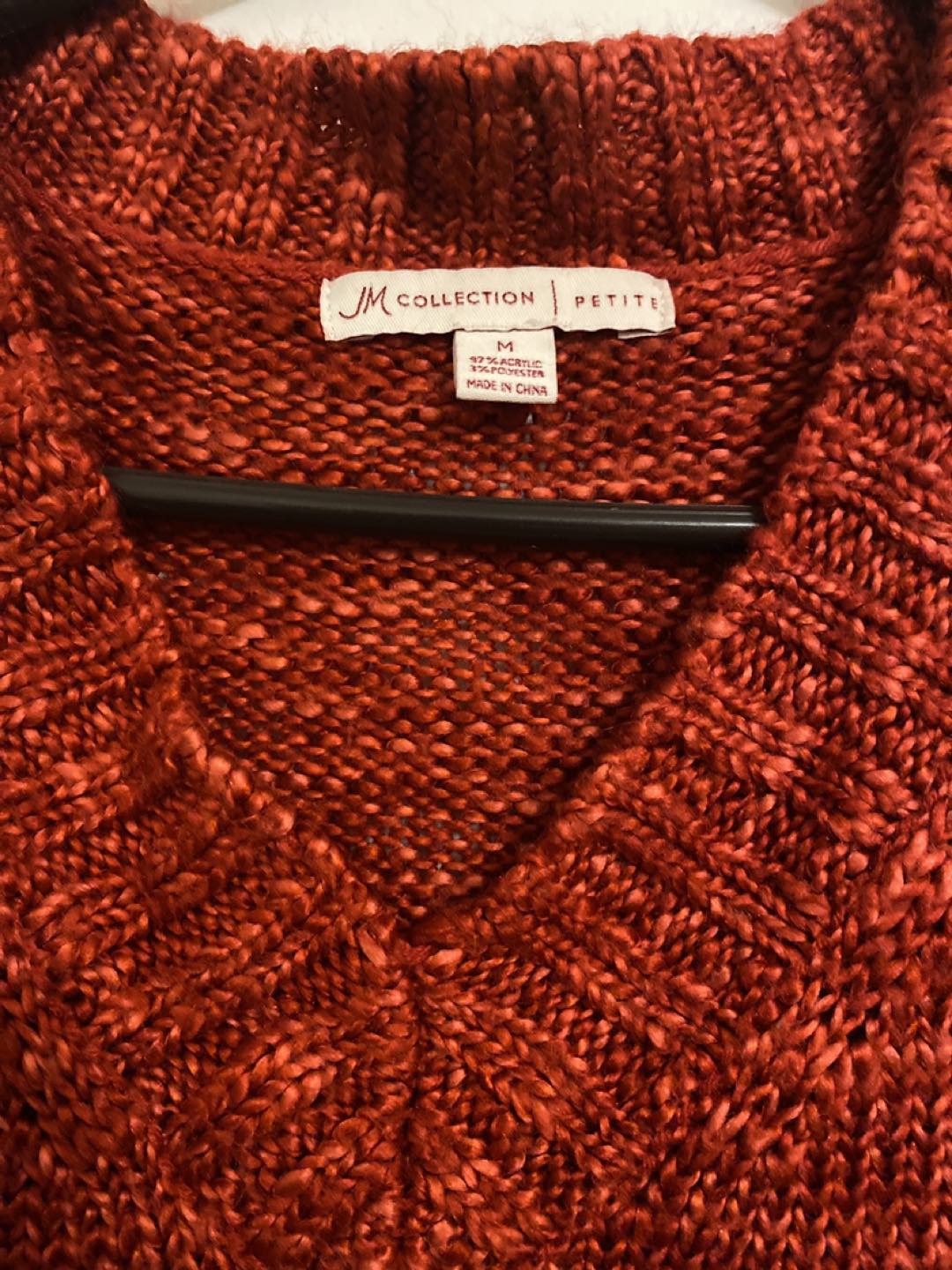 Red Cozy Knitted Sweater - Size M - photo 2