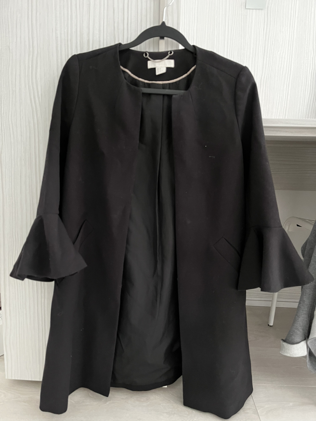 Moving Sale: H&M Bell sleeves black coat thumbnail