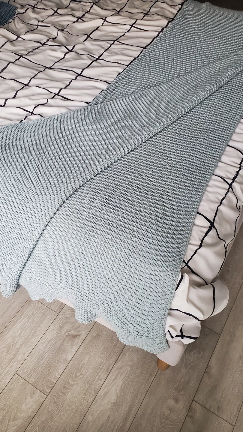 Ikea Throw Blanket (Light Blue) - photo 3