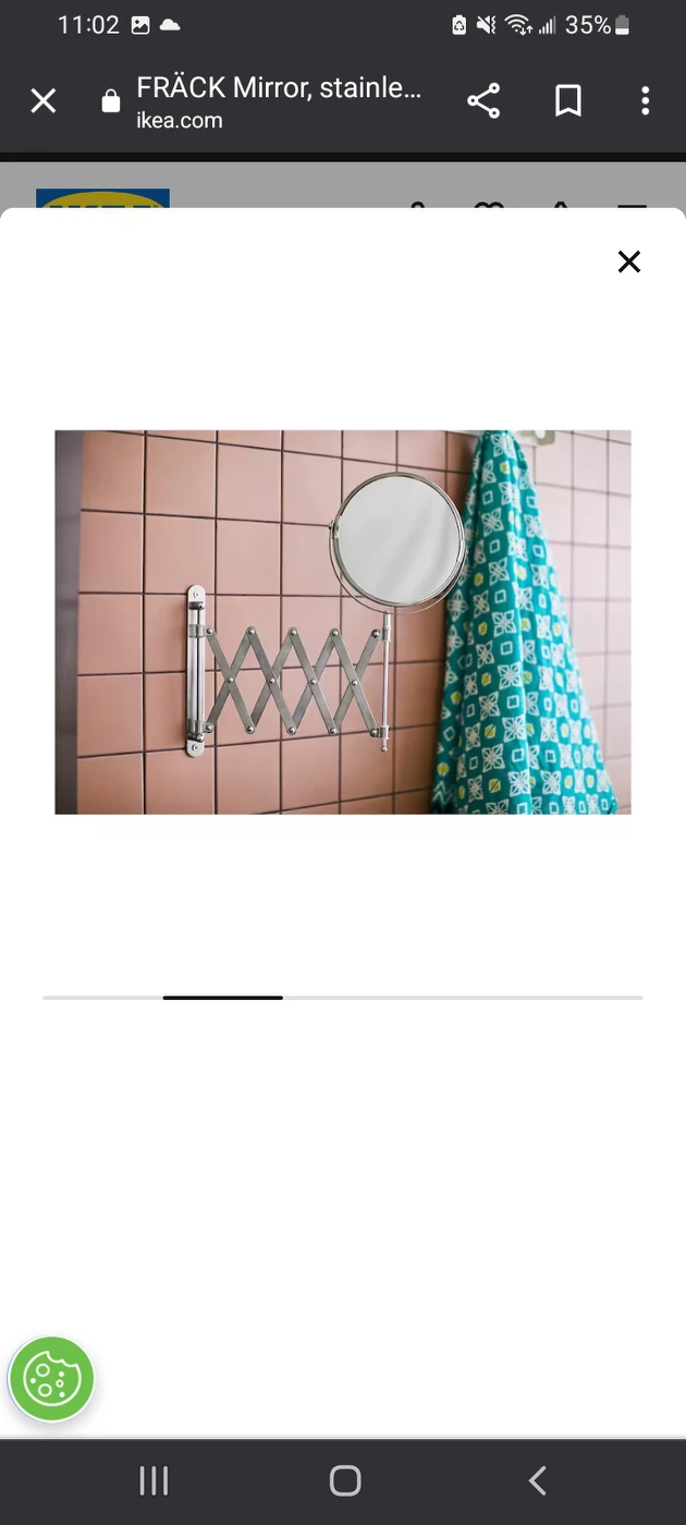 IKEA Frack Stainless Steel Mirror - photo 4