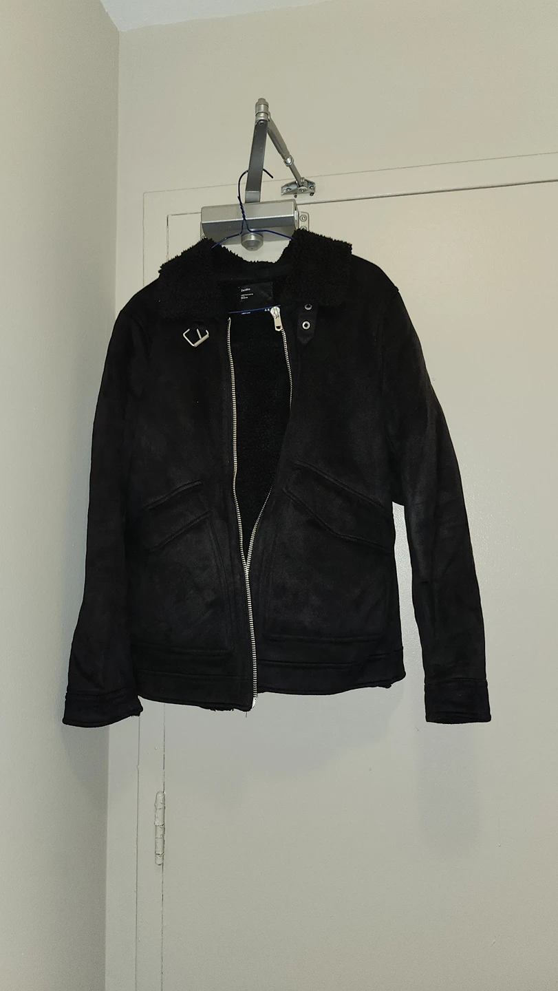 Black fur jacket thumbnail