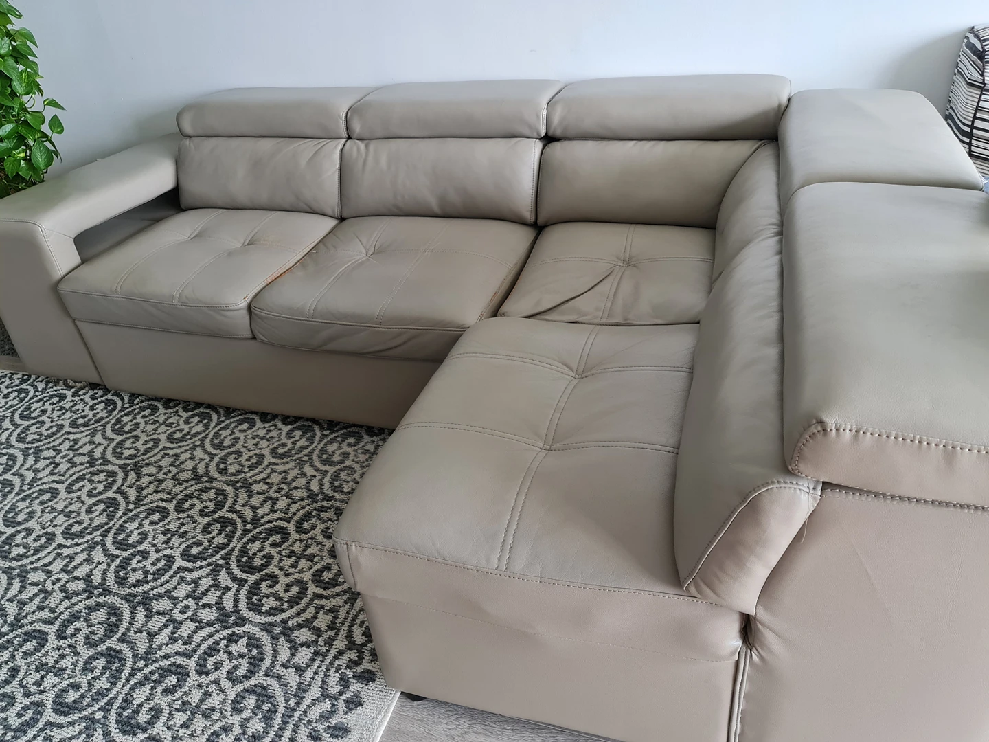 sectional sofa + bed with two stools and  storage ottoman - photo 2